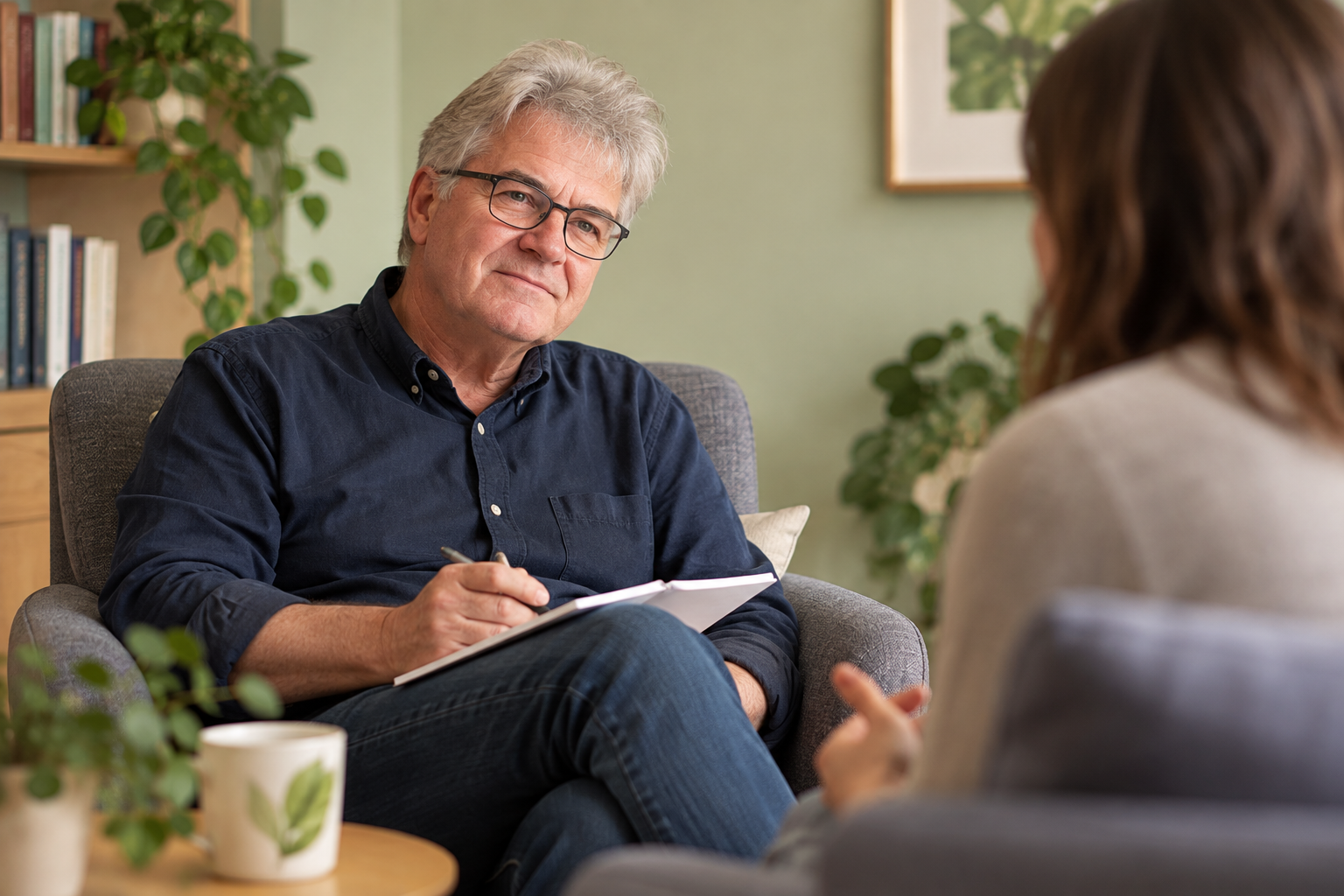 Martyn Blair providing person-centred supervision to a counsellor